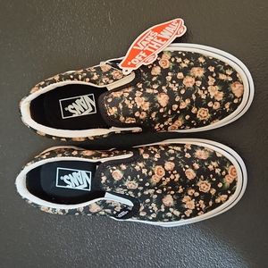 Vans Kids Flowers Slip on Sneakers